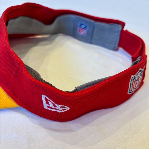 Kansas City Chiefs NFL Adjustable Red & Yellow Visor Hat – New Era - Picture 5 of 7